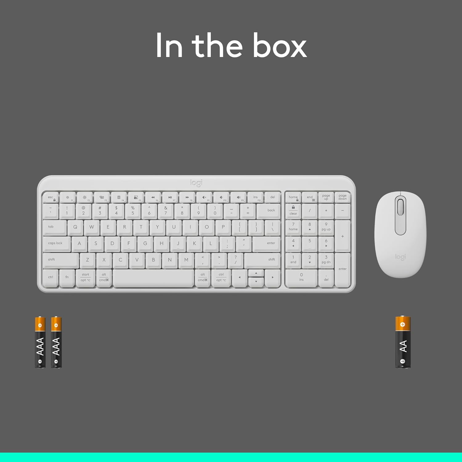 Logitech MK250 Wireless Keyboard and Mouse Combo Offwh