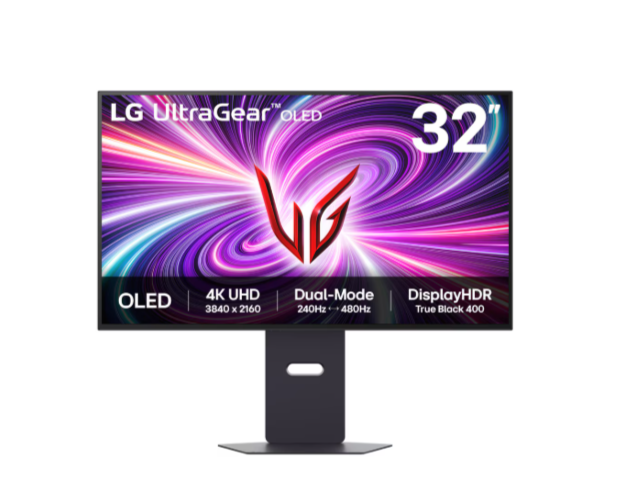 LG 32GS95UV-W 32" UltraGear OLED Gaming Monitor UHD 240Hz 0.03ms DisplayHDR True Black 400 AMD FreeSync Premium Pro NVIDIA G-Sync HDMI 2.1 DisplayPort