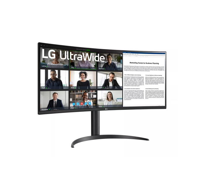 LG 34WR55QK-B 34" UltraWide™ Curved Monitor with WQHD HDR10 Display 100Hz Refresh Rate and USB Type-C™