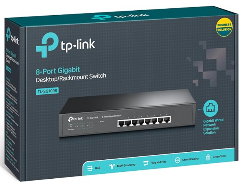 TP-Link TL-SG1008 8-Port Gigabit Desktop/Rackmount Switch