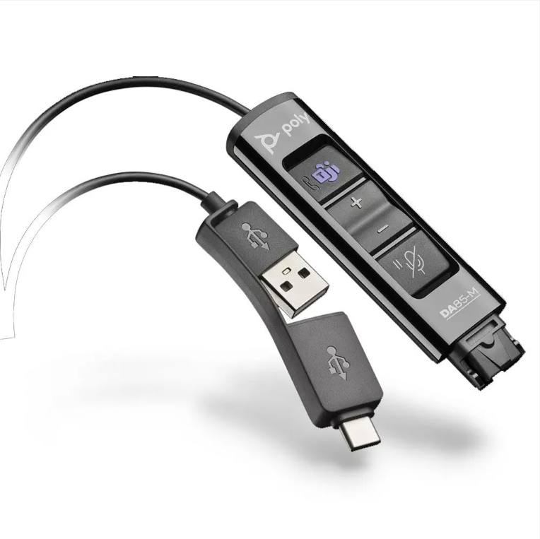 Poly Plantronics DA85 USB-A/USB-C Quick Disconnect (QD) digital adapter (Plantronics)