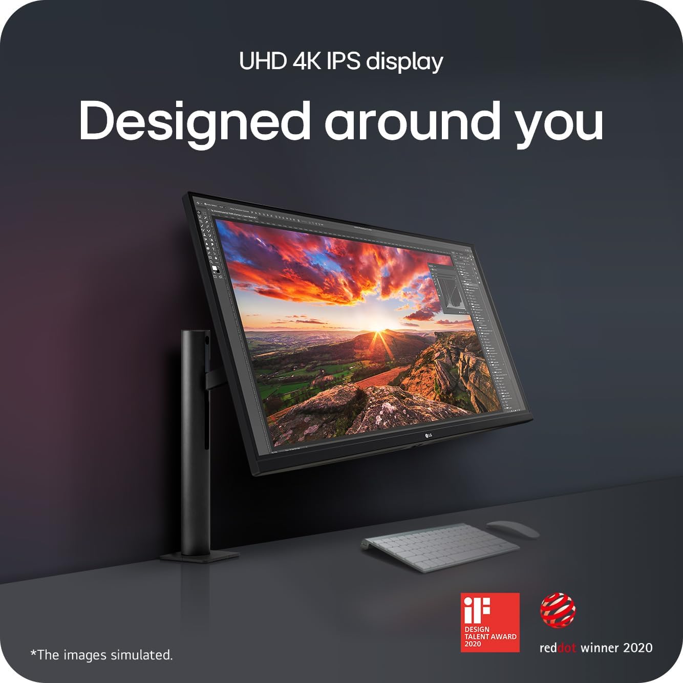 LG 32UN880K-B 31.5" UHD 4K Ergo IPS Monitor with USB-C