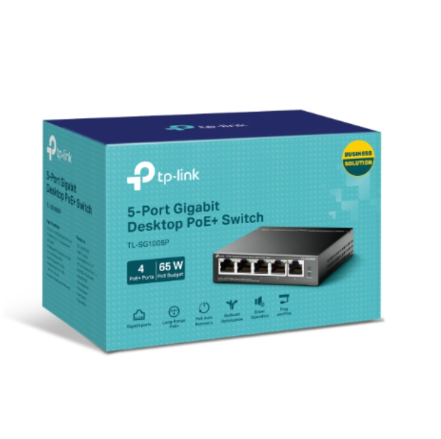 TP-Link TL-SG1005P 5-Port Gigabit Desktop Switch with 4-Port PoE+