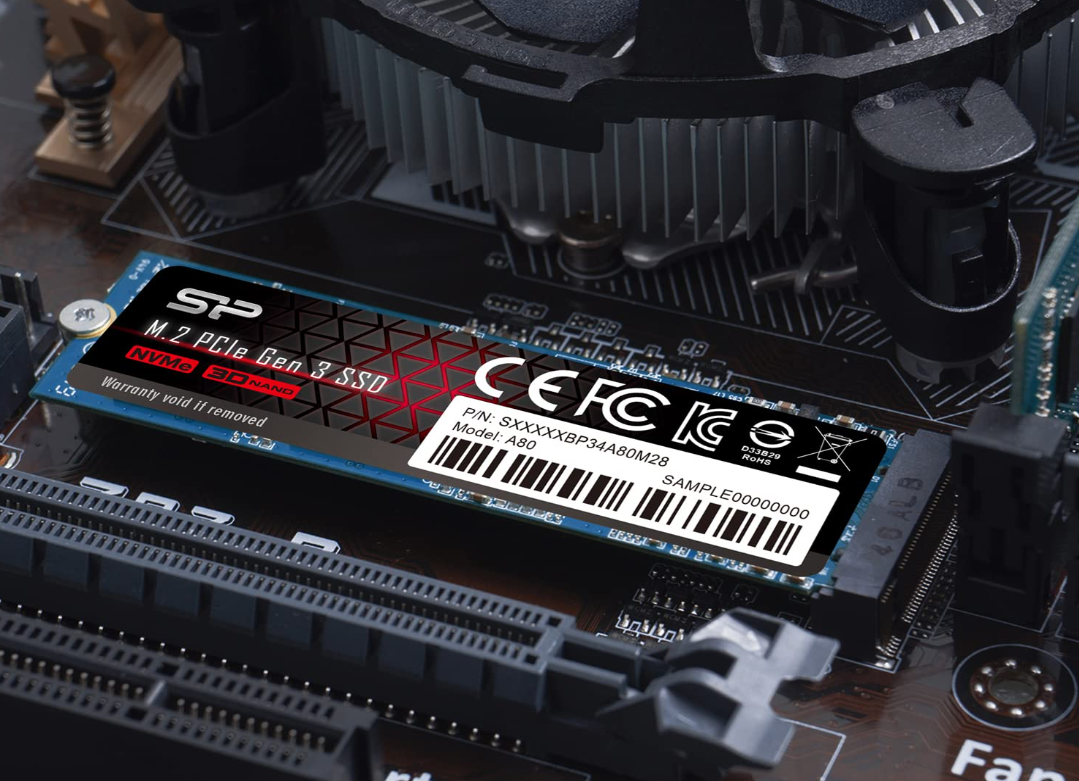 Silicon Power 256GB - NVMe M.2 PCIe Gen3x4 2280 TLC R/W up to 3,100/1,100MB/s SSD (SP256GBP34A80M28)