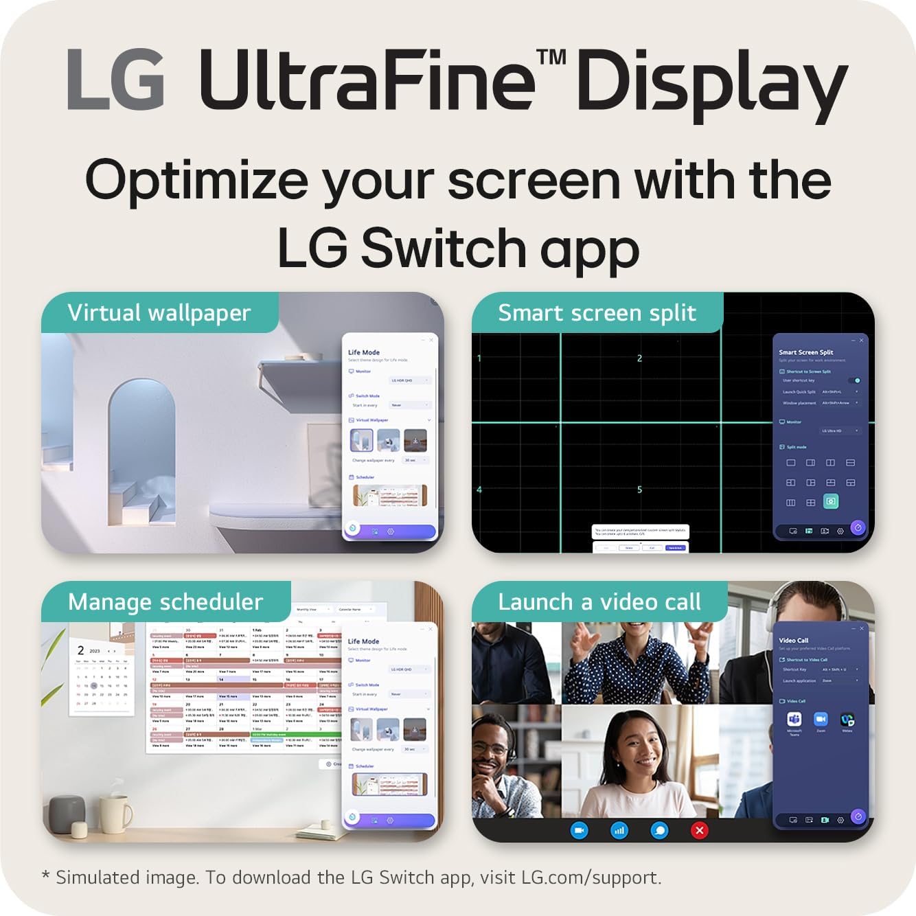 LG 27U711B-B 27" UltraFine PC Monitor | 3840 x 2160 Resolution | DCI-P3 90% (CIE 1976) |  60Hz