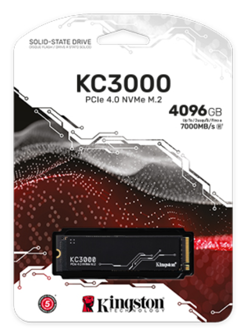 Kingston KC3000 512GB/1024GB/2048GB/4096GB PCIe 4.0 NVMe M.2 Internal SSD Solid State Drive Desktop and Laptop PCs