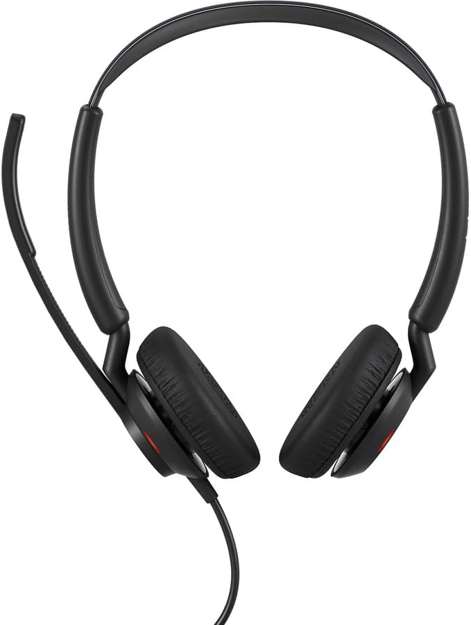 Jabra Engage 50 II  USB-A Wired Stereo Headset with Link Call Control - Noise-Cancelling 3-Mic Technology and, Ultra-Lightweight - MS Teams Certified, Works with All Other Platforms