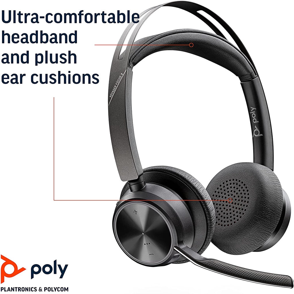 Poly Voyager Focus 2 USB-A with Charge Stand Headset