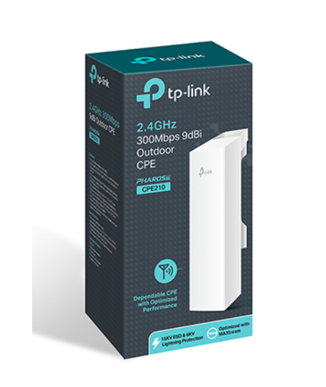 TP-Link CPE210 2.4GHz 300Mbps 9dBi Outdoor CPE