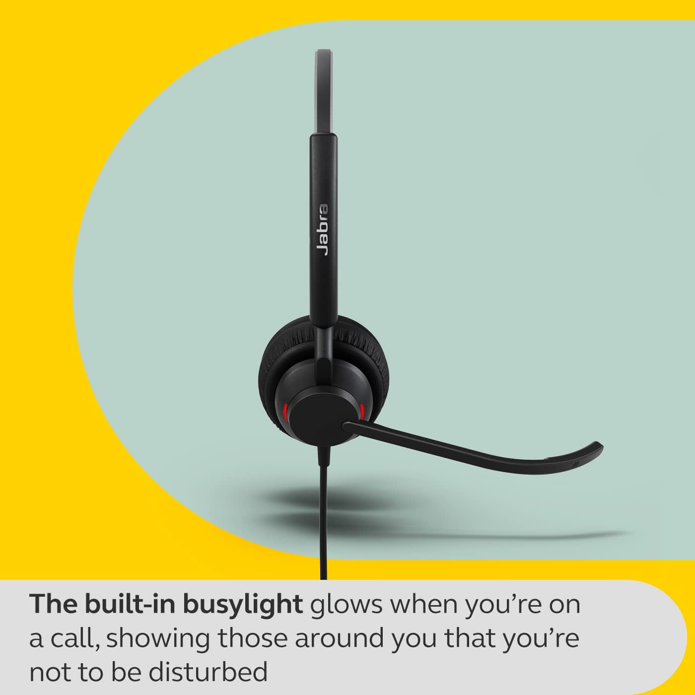 Jabra Engage 40 MS Mono Wired Headset USB-C/A with Inline Call Control - Noise-Cancelling 2-Mic Technology