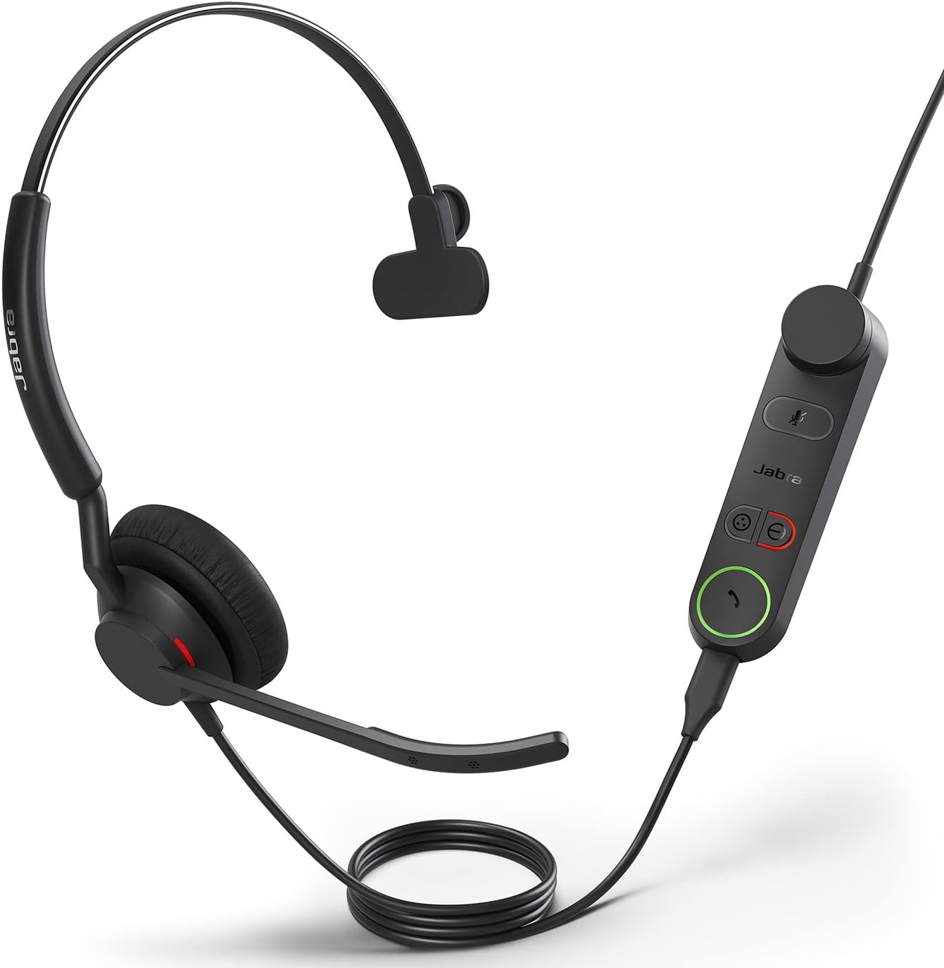 Jabra Engage 50 II UC Mono USB-C/A Headset w/ Link Controller Noise-Cancelling 3-Mic Technology, Ultra-Lightweight Design