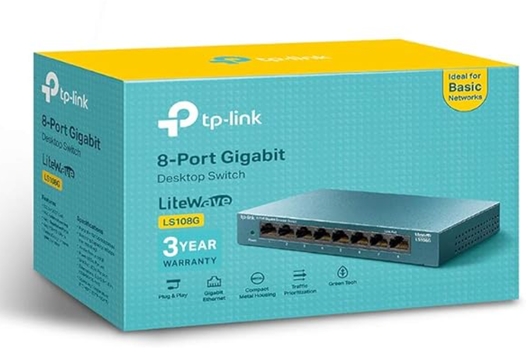 TP-Link LS108G 8-Port Desktop/Wallmount Gigabit Ethernet Switch