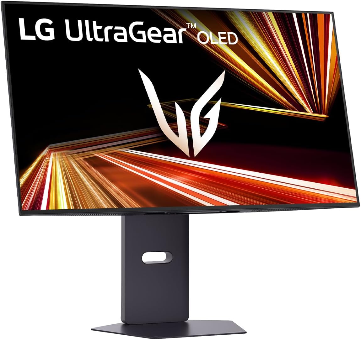 LG 32GX850A-B 32" UltraGear 4K UHD (3840 x 2160) Glossy OLED Gaming Monitor, Dual-Mode 165Hz/330Hz, 0.03ms, G-SYNC, FreeSync Premium Pro, TrueBlack 400, HDMI, DP, Tilt/Height/Swivel/Pivot Stand, Black