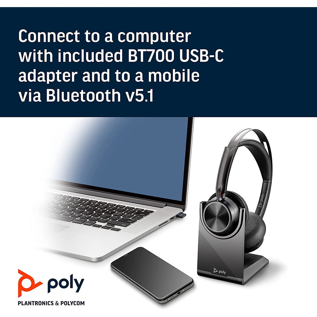 Poly Voyager Focus 2 USB-C with Charge Stand Headset