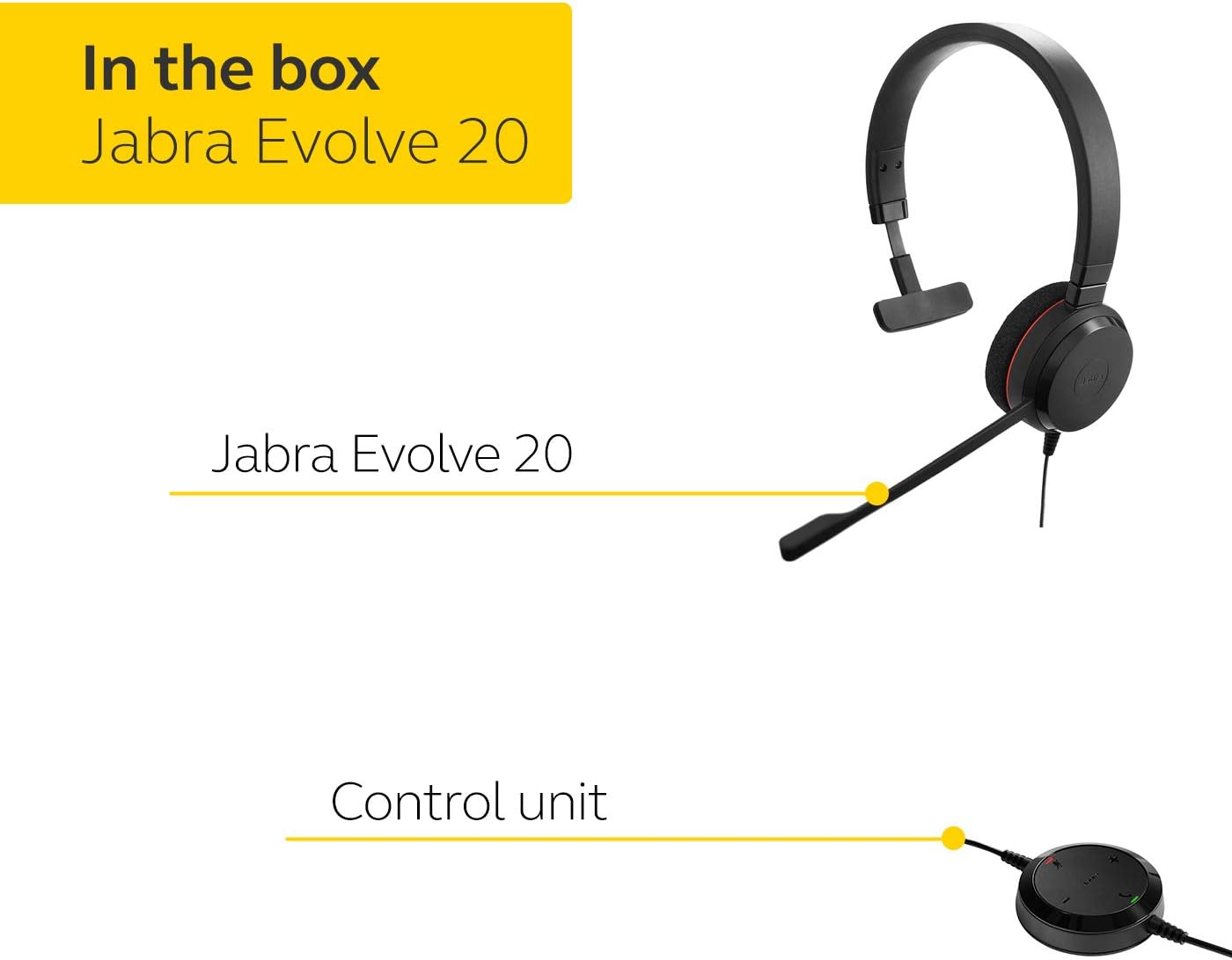 Jabra Evolve 20 UC USB-C/A Mono Headset