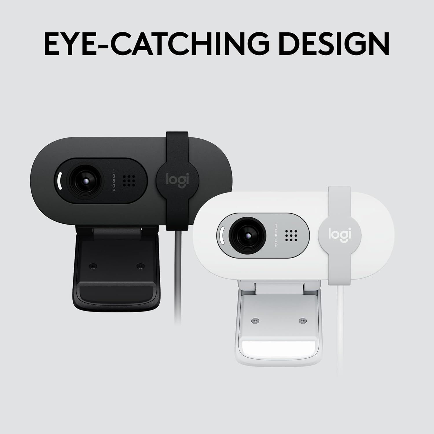 Logitech Brio 100 Full HD 1080p Webcam for Meetings, Streaming, Desktop, Laptop, PC - Built-in Mic, Shutter, USB-A, Teams, Zoom