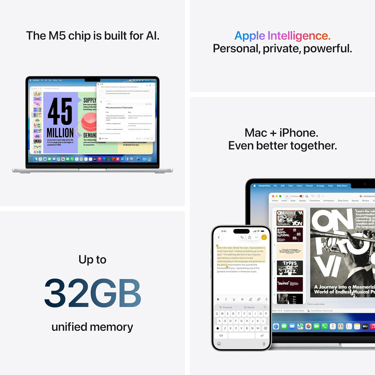Apple NoteBook MacBook Air 13.6inchLiquid Retina display w/ True Tone/M5 chip w/10C CPU,10C GPU,16C Neural Engine/24GB unified memory/1TB SSD storage  (Midnight)