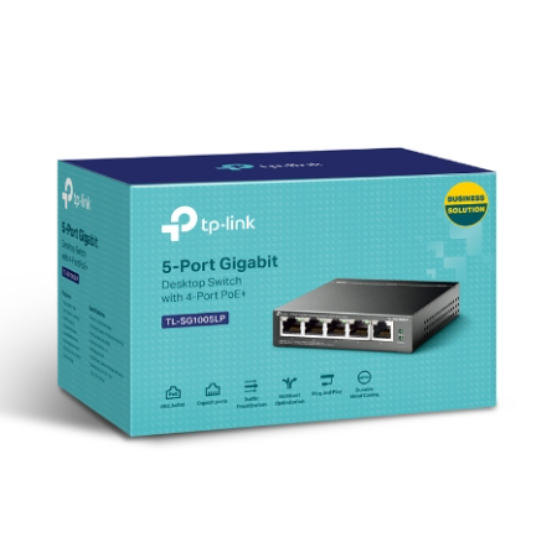 TP-Link TL-SG1005LP 5-Port Gigabit Desktop Switch with 4-Port PoE+