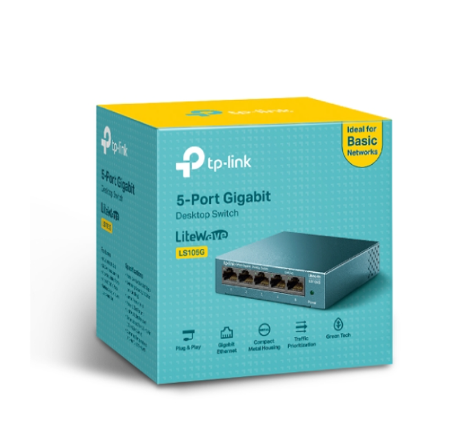 TP-Link LS105G 5-Port 10/100/1000Mbps Desktop Switch