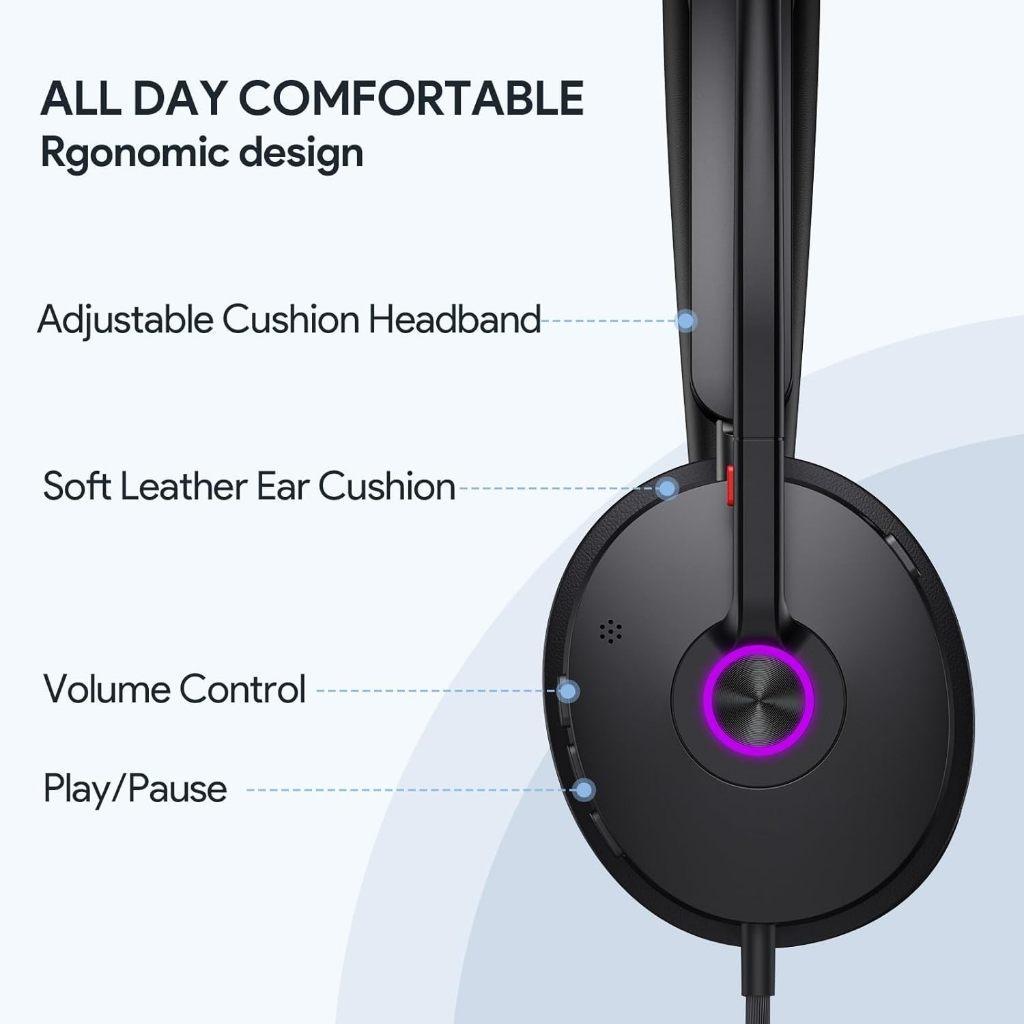 Yealink UH48 Dual MS UC USB-C/A USB Stereo Wired Headset Hybrid ANC, HD Audio, Dynamic EQ