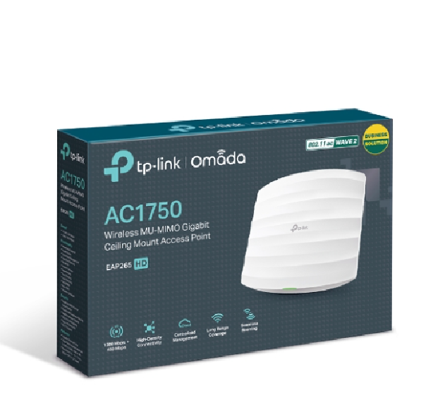 TP-Link EAP265 HD AC1750 Wireless MU-MIMO Gigabit Ceiling Mount Access Point