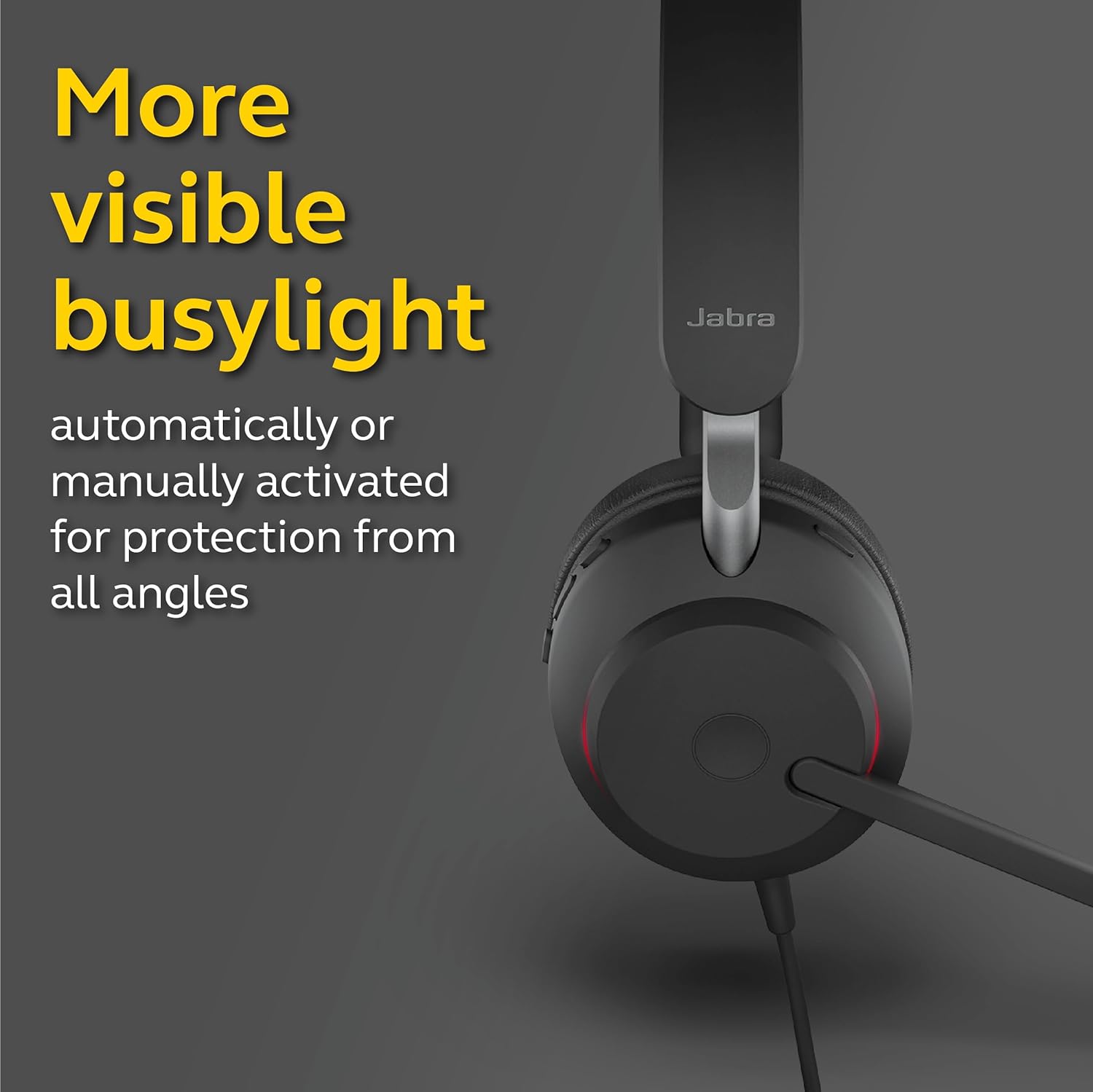 Jabra Evolve2 40 SE USB-A Wired Mono Noise-Cancelling Headset - Features 3-Mic Call Technology