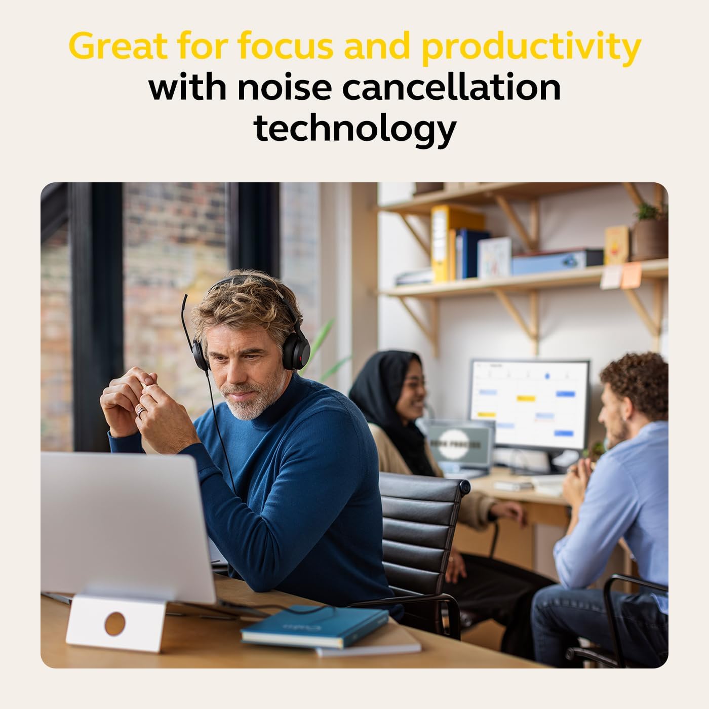 Jabra Evolve2 50 UC USB-A or USB-C/A Wired/Bluetooth Stereo Headset - with AirComfort Technology