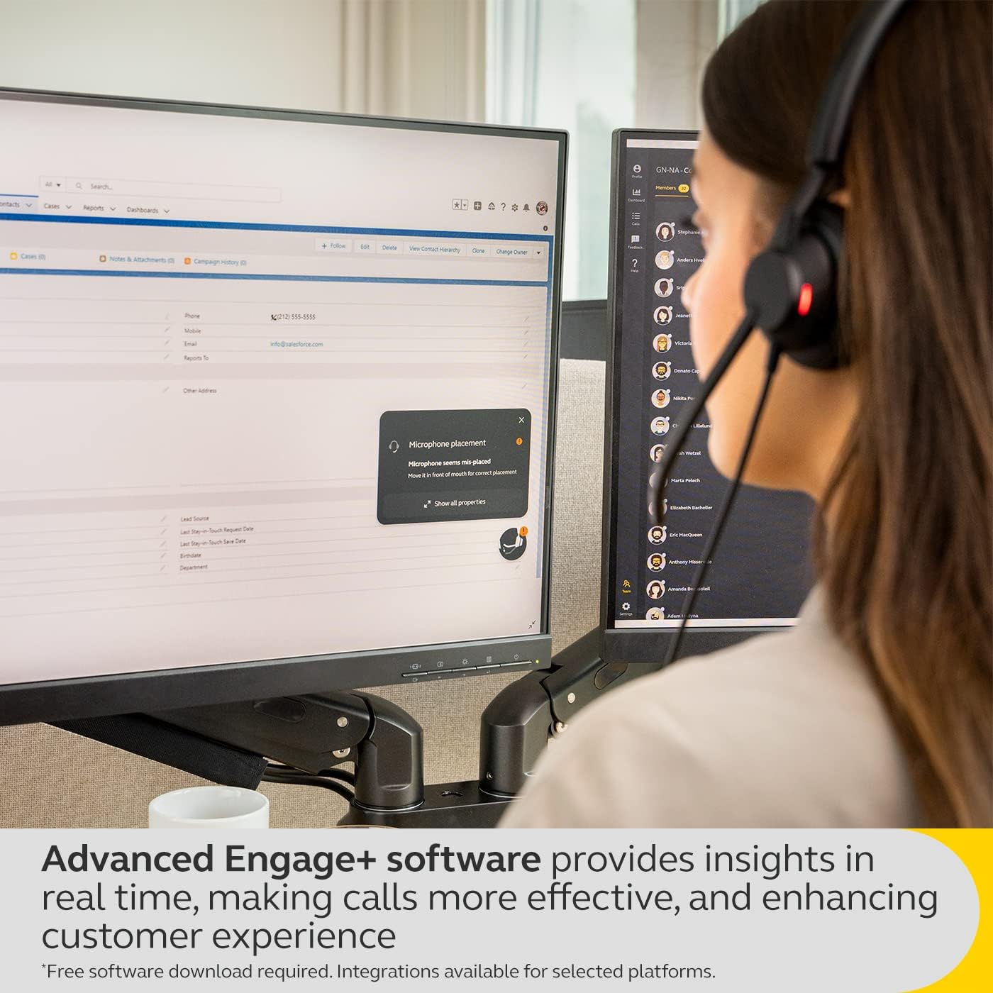 Jabra Engage 40 Stereo UC USB-C/A With Inline Link Wired Headset