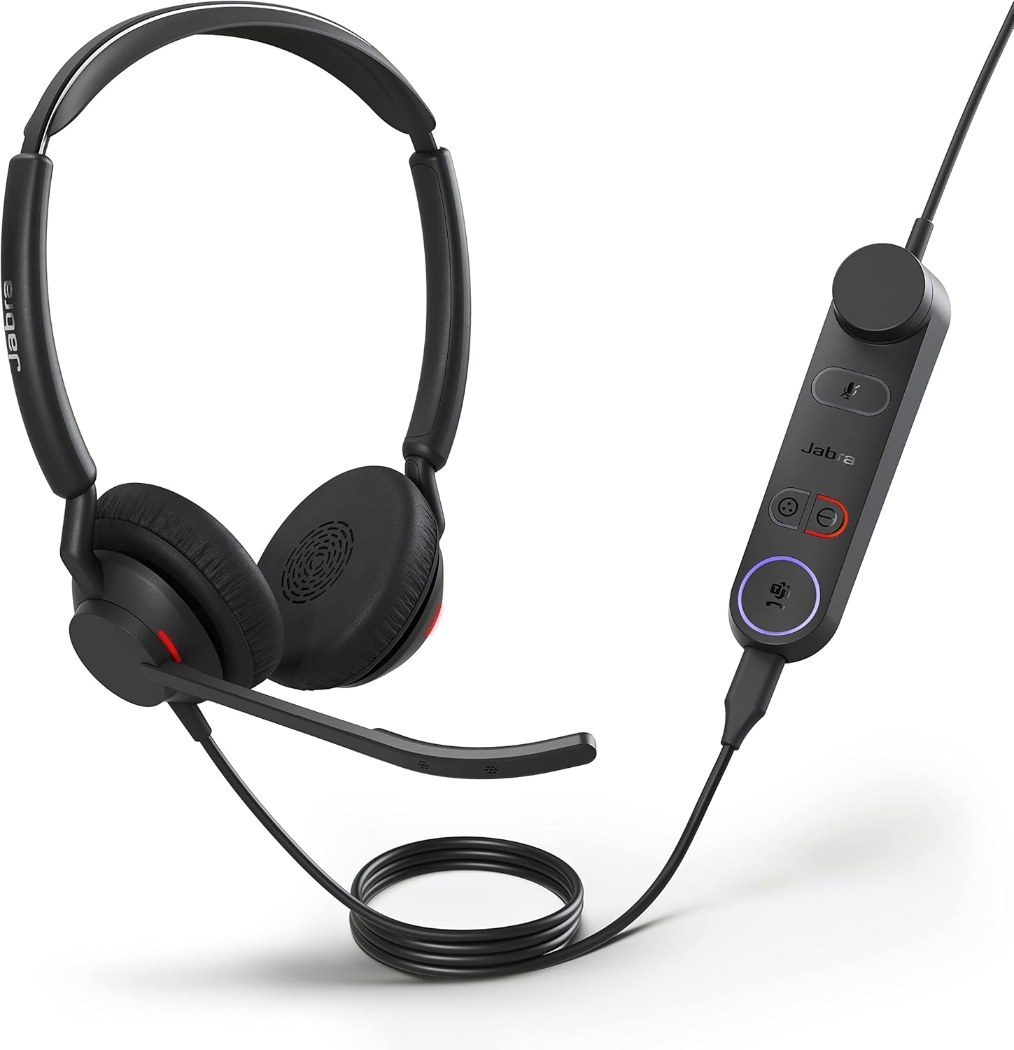 Jabra Engage 50 II UC Wired Stereo USB-C/A Headset with Link Call Control - Noise-Cancelling 3-Mic Technology