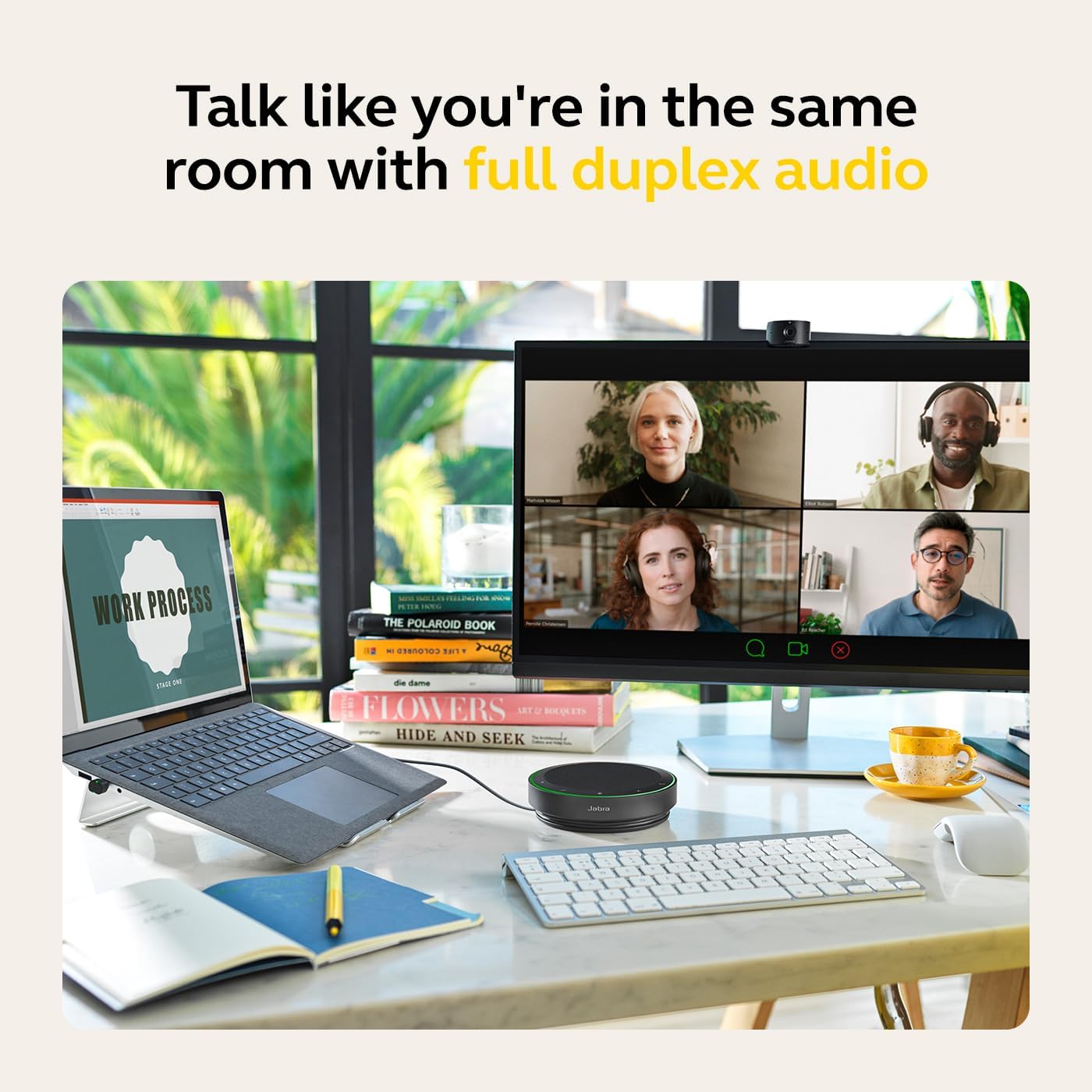 Jabra Speak2 75 MS Teams Best Professional Portable Speakerphone, With Link 380 USB-A Wireless Adapter