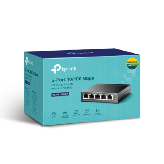 TP-Link TL-SF1005LP 5-Port 10/100Mbps Desktop Switch with 4-Port PoE