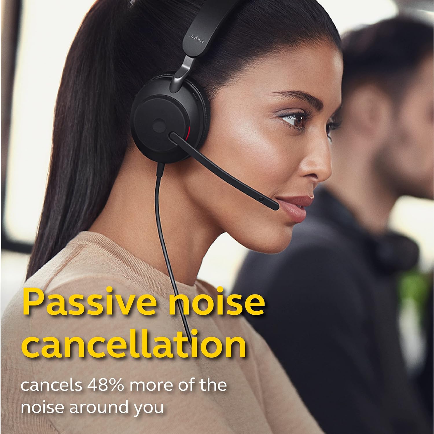 Jabra Evolve2 40 SE USB-A Wired Mono Noise-Cancelling Headset - Features 3-Mic Call Technology