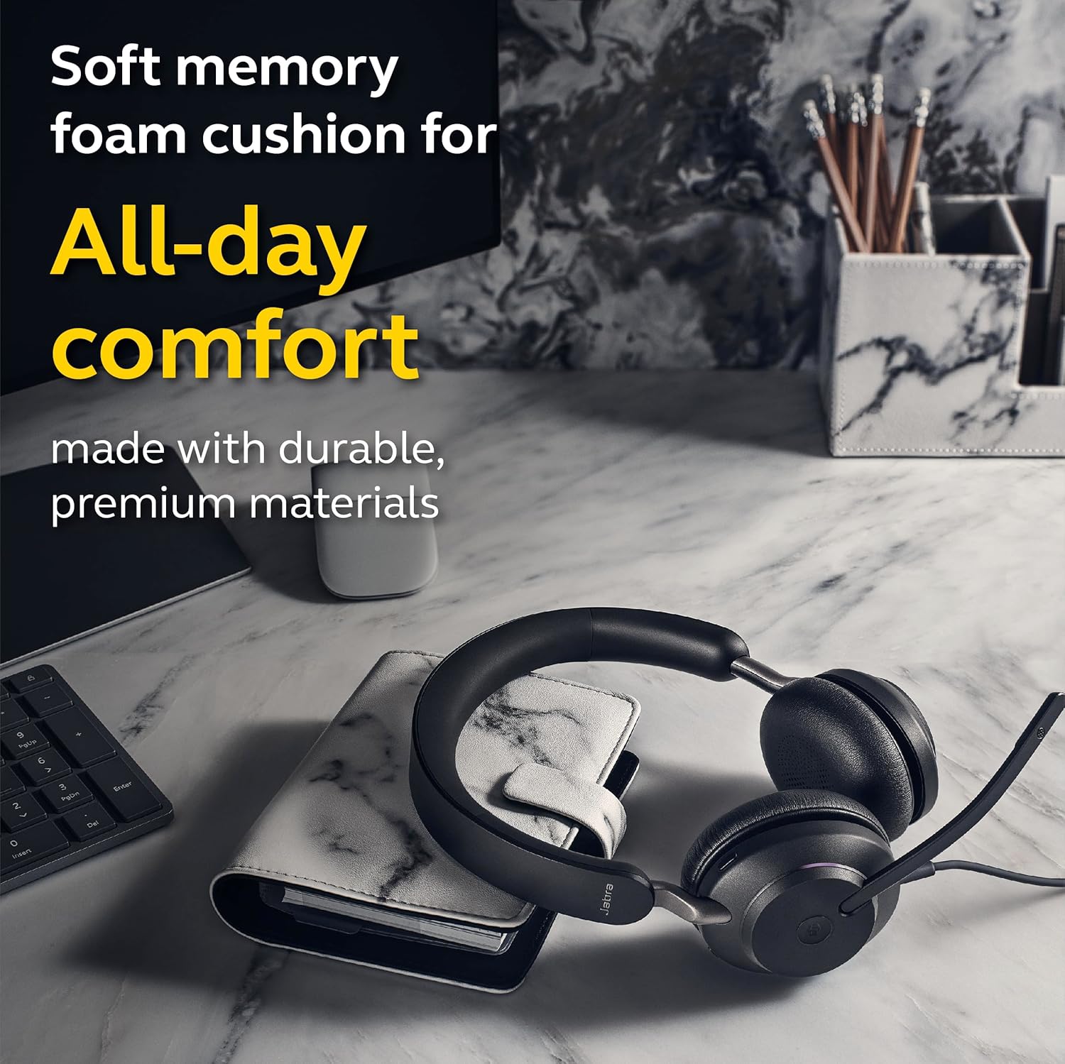Jabra Evolve2 40 SE USB-A Wired Mono Noise-Cancelling Headset - Features 3-Mic Call Technology