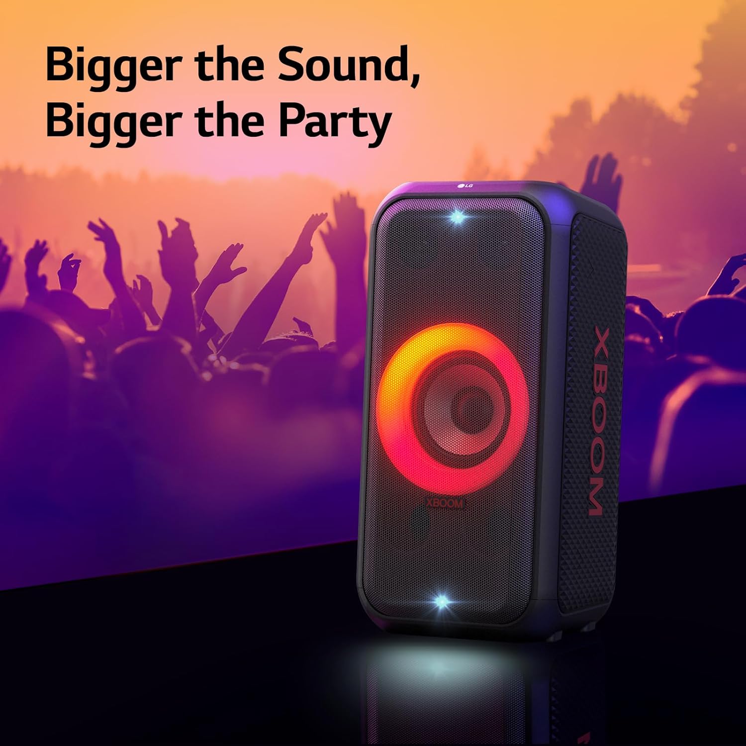 LG XBOOM XL5T Multi-Color Ring Lighting Bluetooth Party Speaker Audio System up to 12hrs Battery
