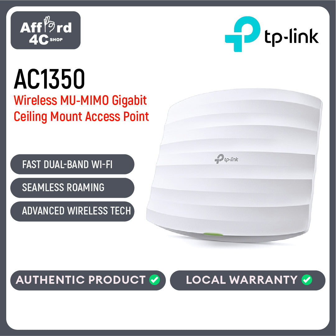 TP-Link EAP225 AC1350 Wireless MU-MIMO Gigabit Ceiling Mount Access Point 89