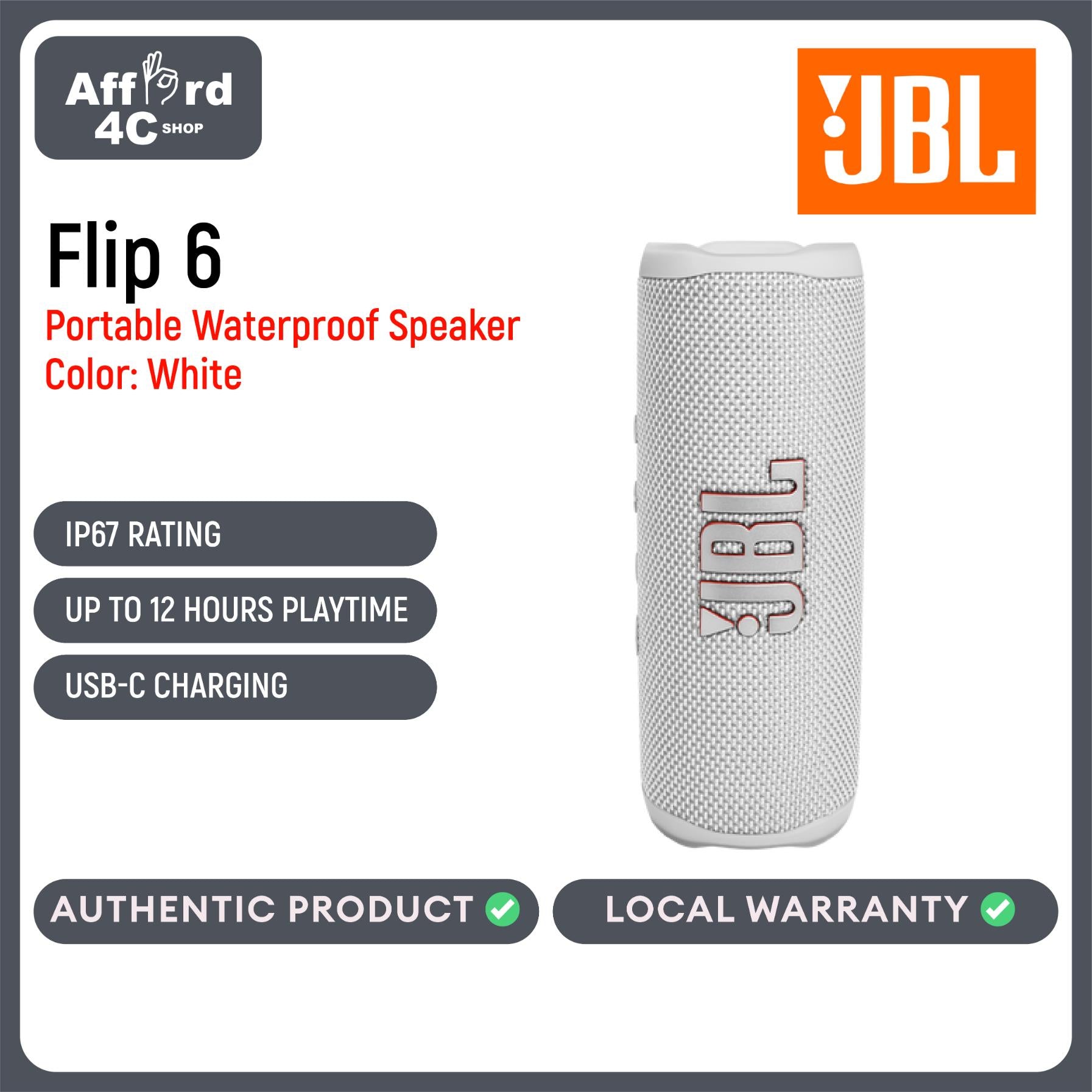 JBL Flip 6 Portable Waterproof Speaker