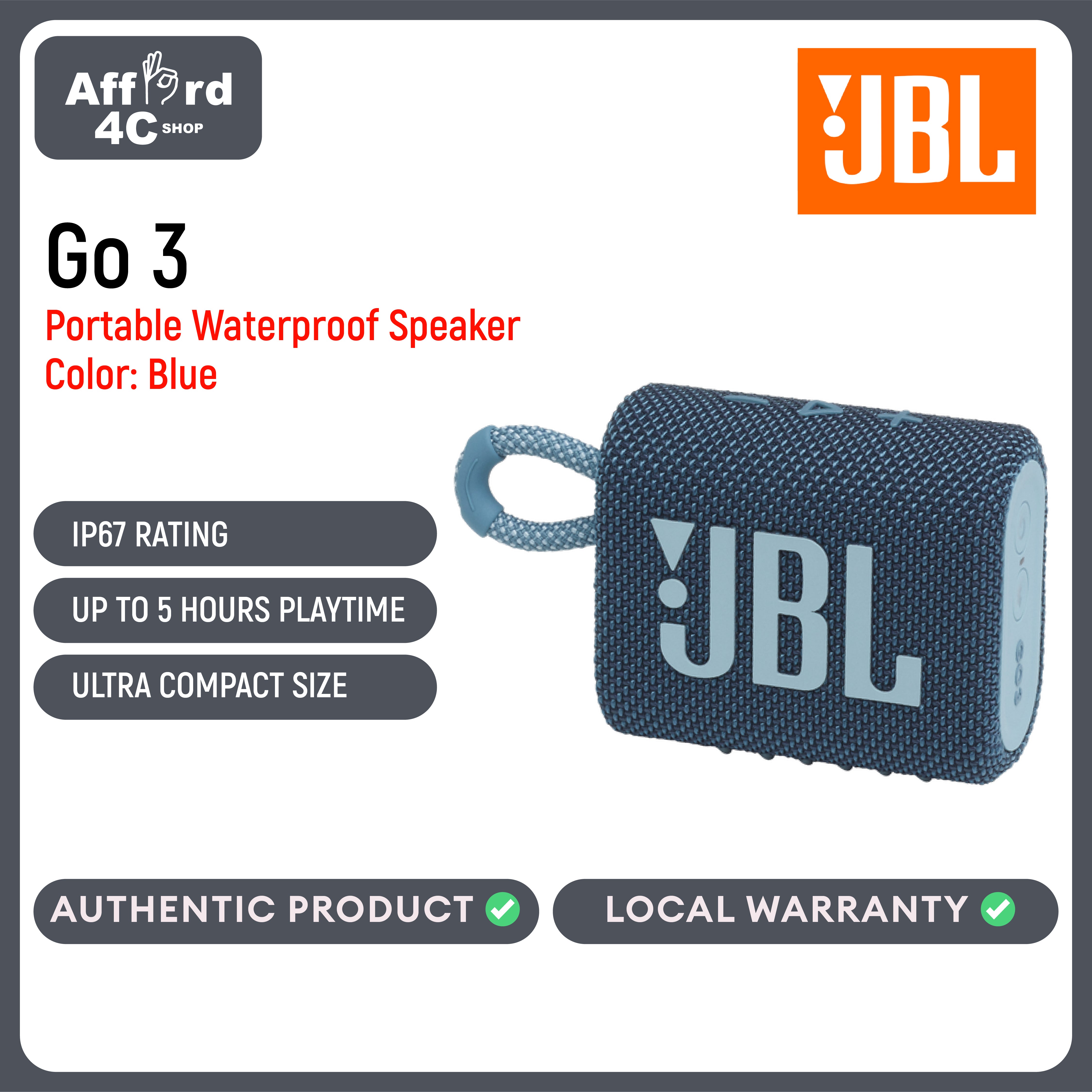 JBL Go 3 Portable Waterproof Speaker