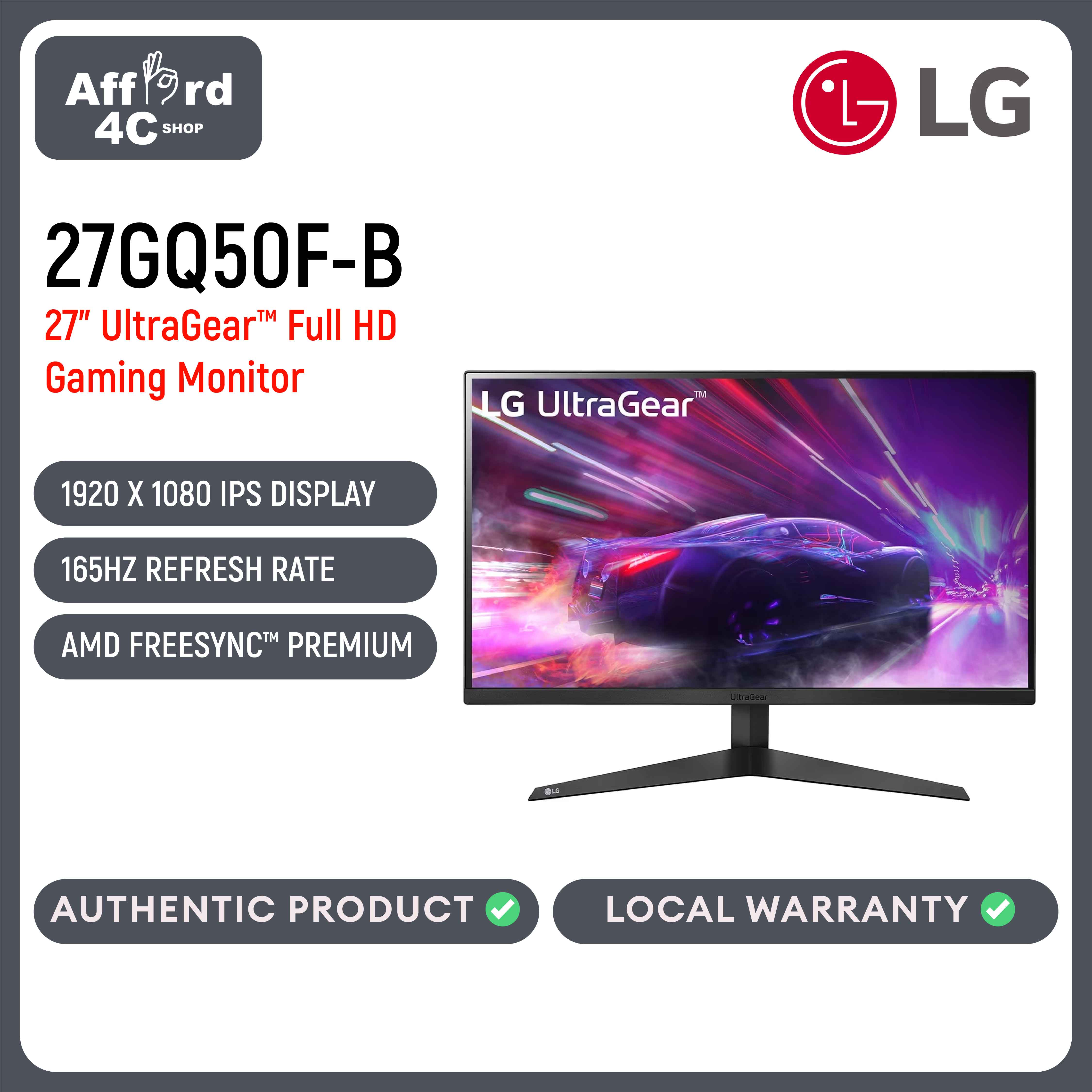 LG 27GQ50F 27" UltraGear Monitor 1920 x 1080 Resolution / AMD FreeSync Premium / Dynamic Action Sync / Black Stabilizer