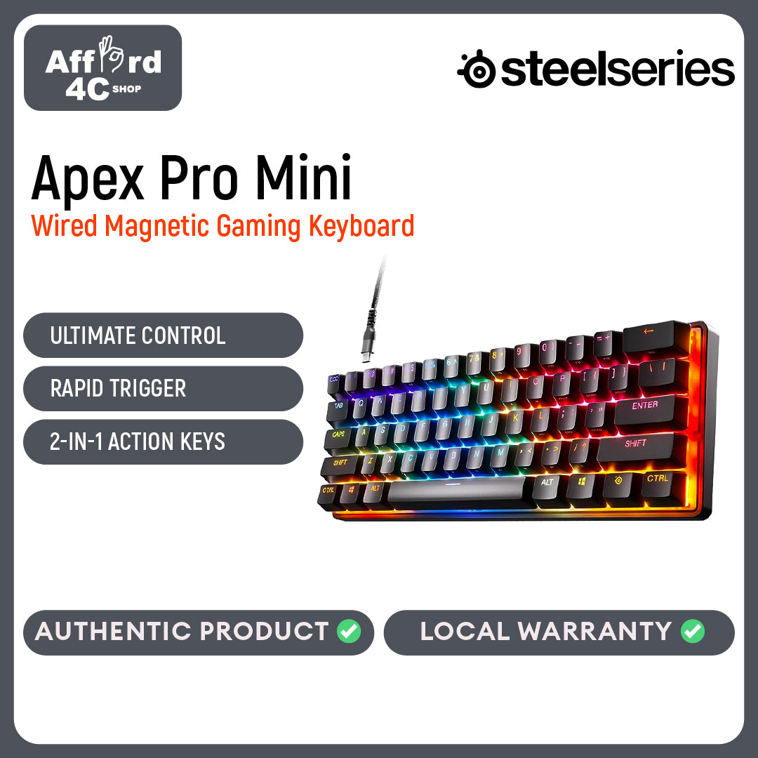 SteelSeries 64820 Apex Pro Mini Gaming Keyboard RGB