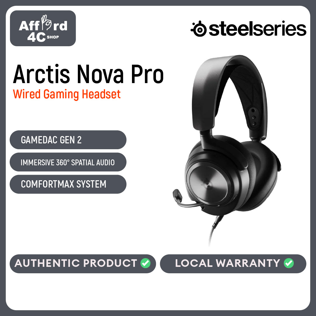 SteelSeries 61527 Arctis Nova Pro Wired Headset BK