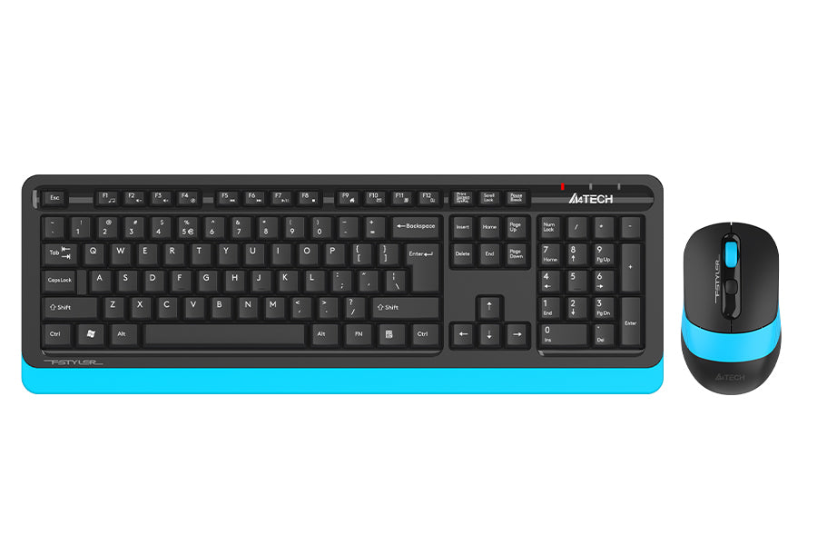 A4tech FG1010 Fstyler 2.4G Power-Saving Wireless Keyboard and Mouse Combo Set - Grey