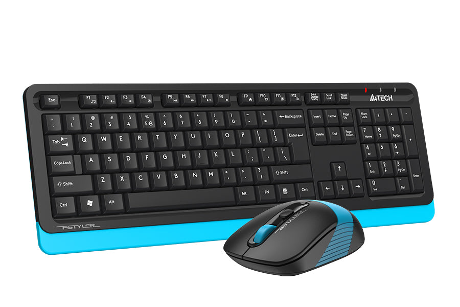 A4tech FG1010 Fstyler 2.4G Power-Saving Wireless Keyboard and Mouse Combo Set - Grey