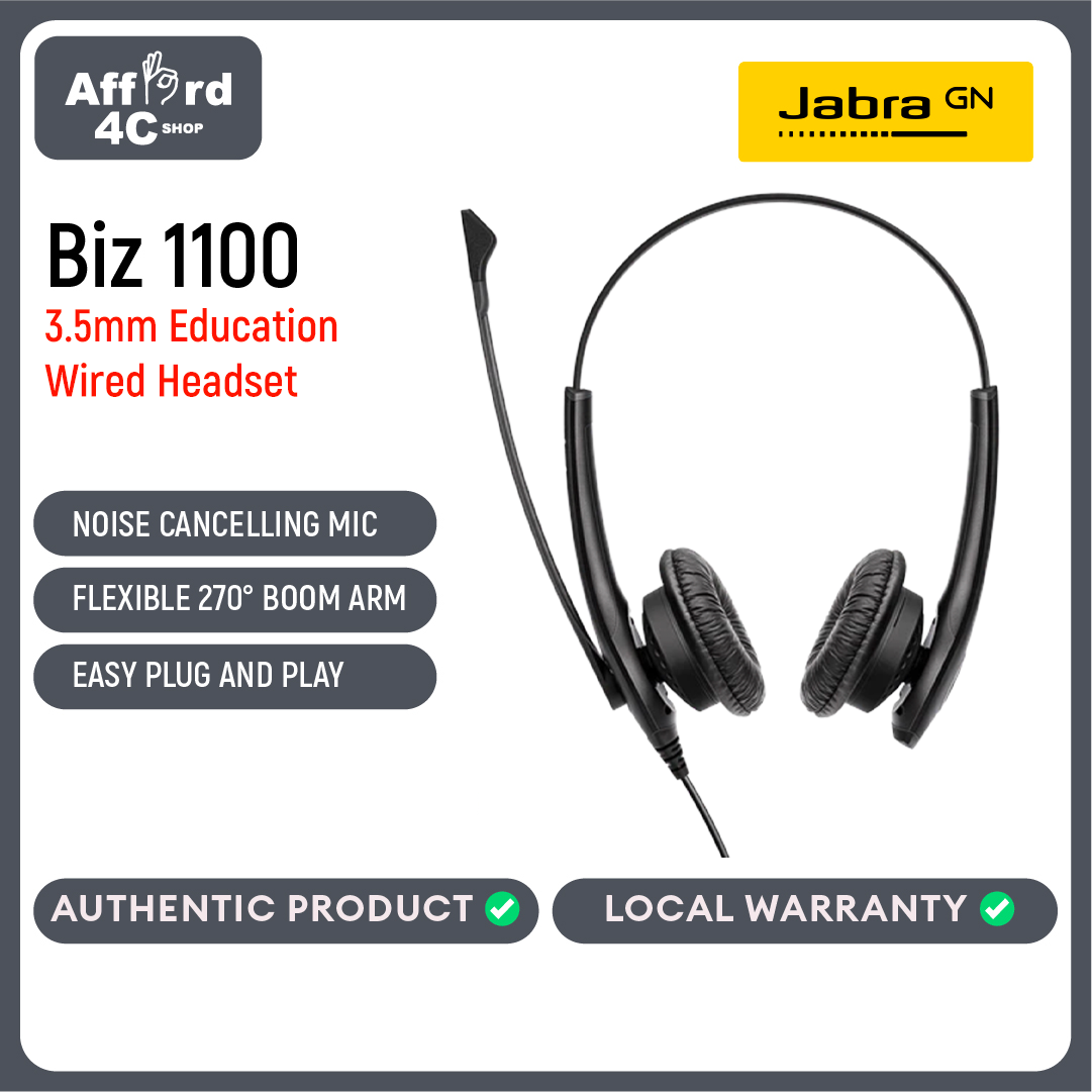 Jabra Biz 1100 Duo Noise Cancelling Headset