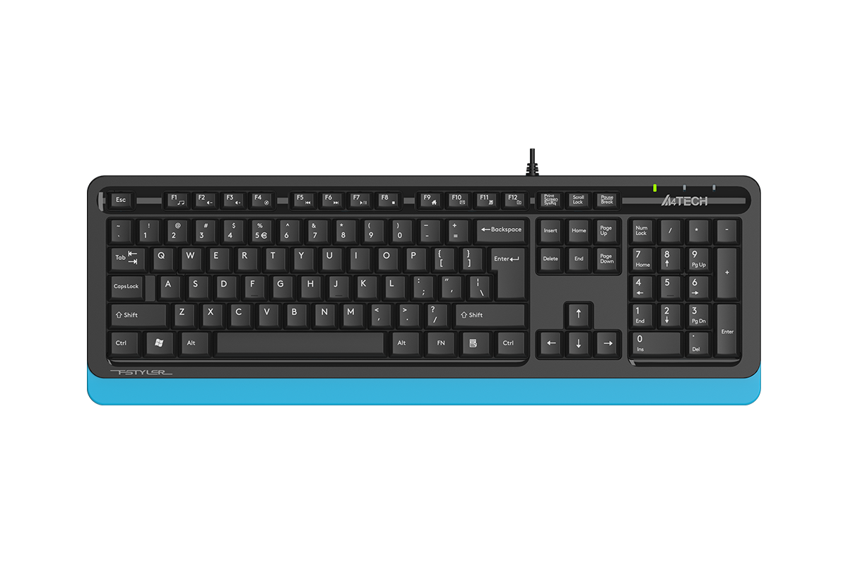 A4Tech Fstyler FK10 Sleek Multimedia Comfort Wired USB Keyboard