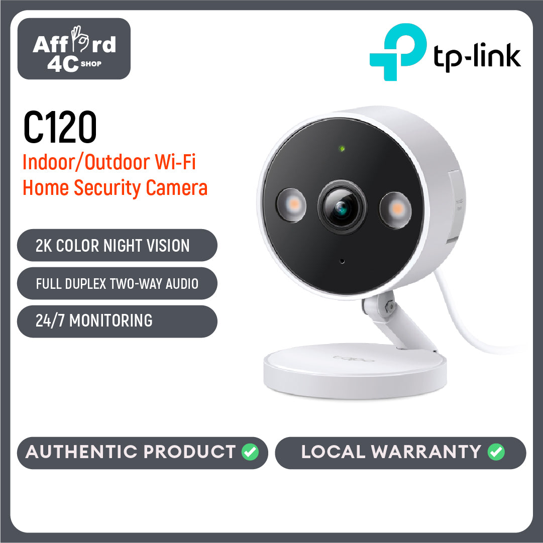 Tapo C120 Tapo Indoor/Outdoor Wi-Fi Home Security Camera