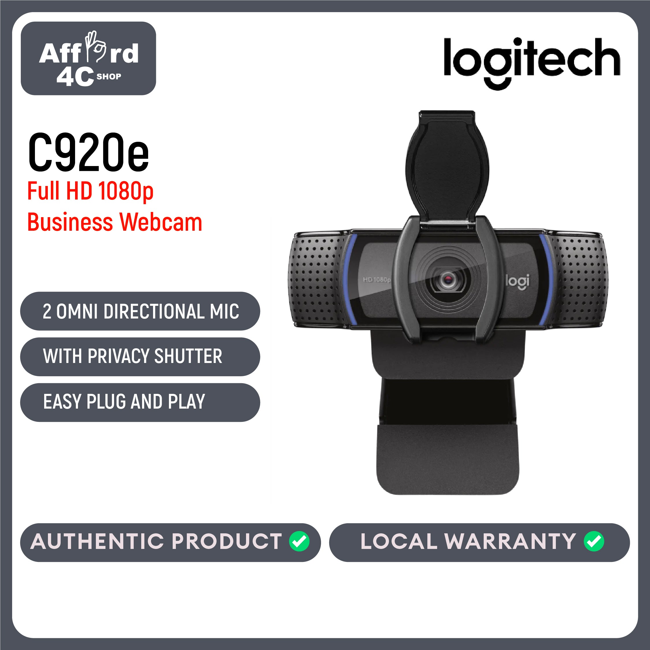 Logitech C920E HD Webcam