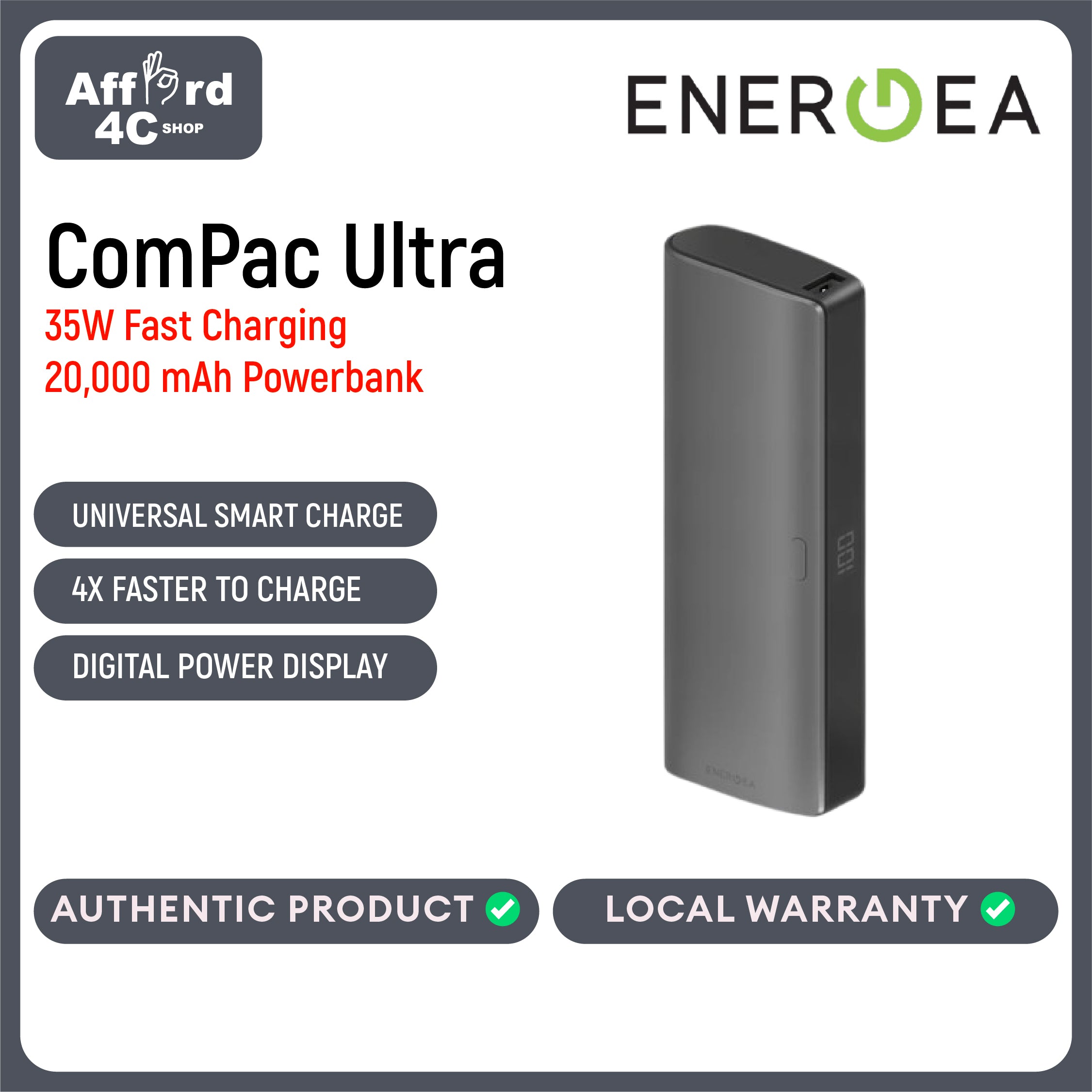 Energea ComPac Ultra 35 Fast Charging 20,000 mAh