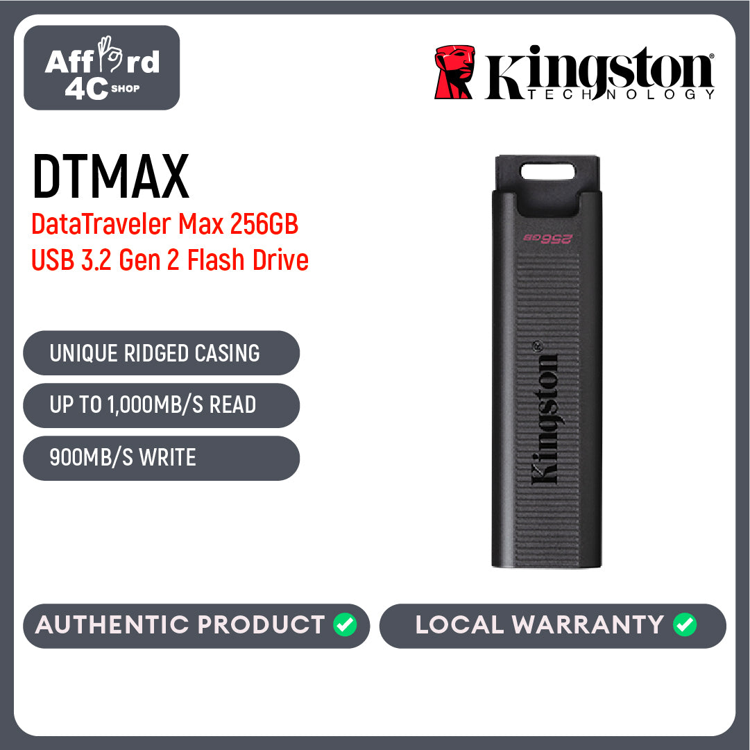 Kingston DataTraveler Max 256GB/512GB/1TB Type-C USB 3.2 Gen 2 Flash Drive