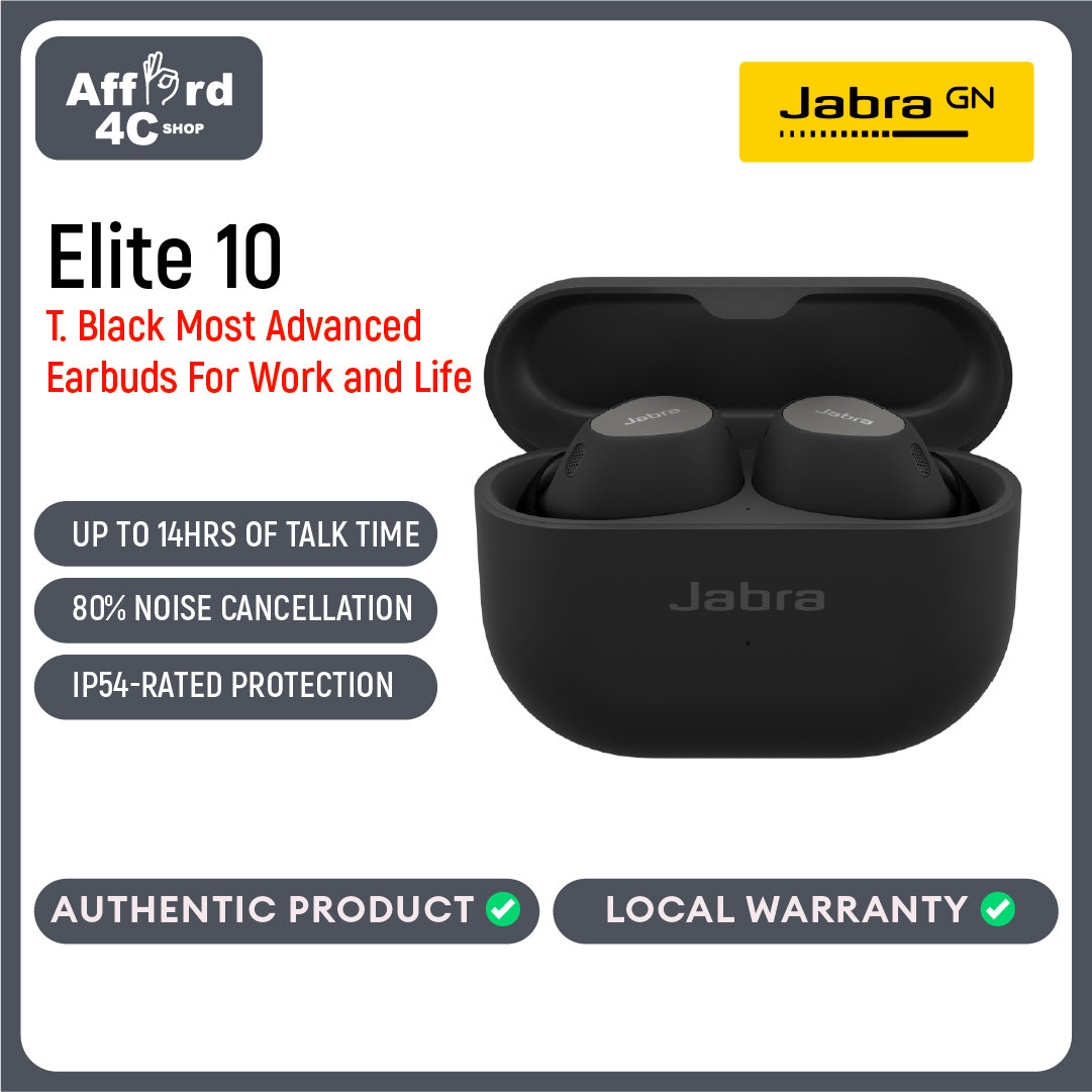 Jabra Elite 10 True Wireless Earbuds – Most Advanced Earbuds for Work and Life