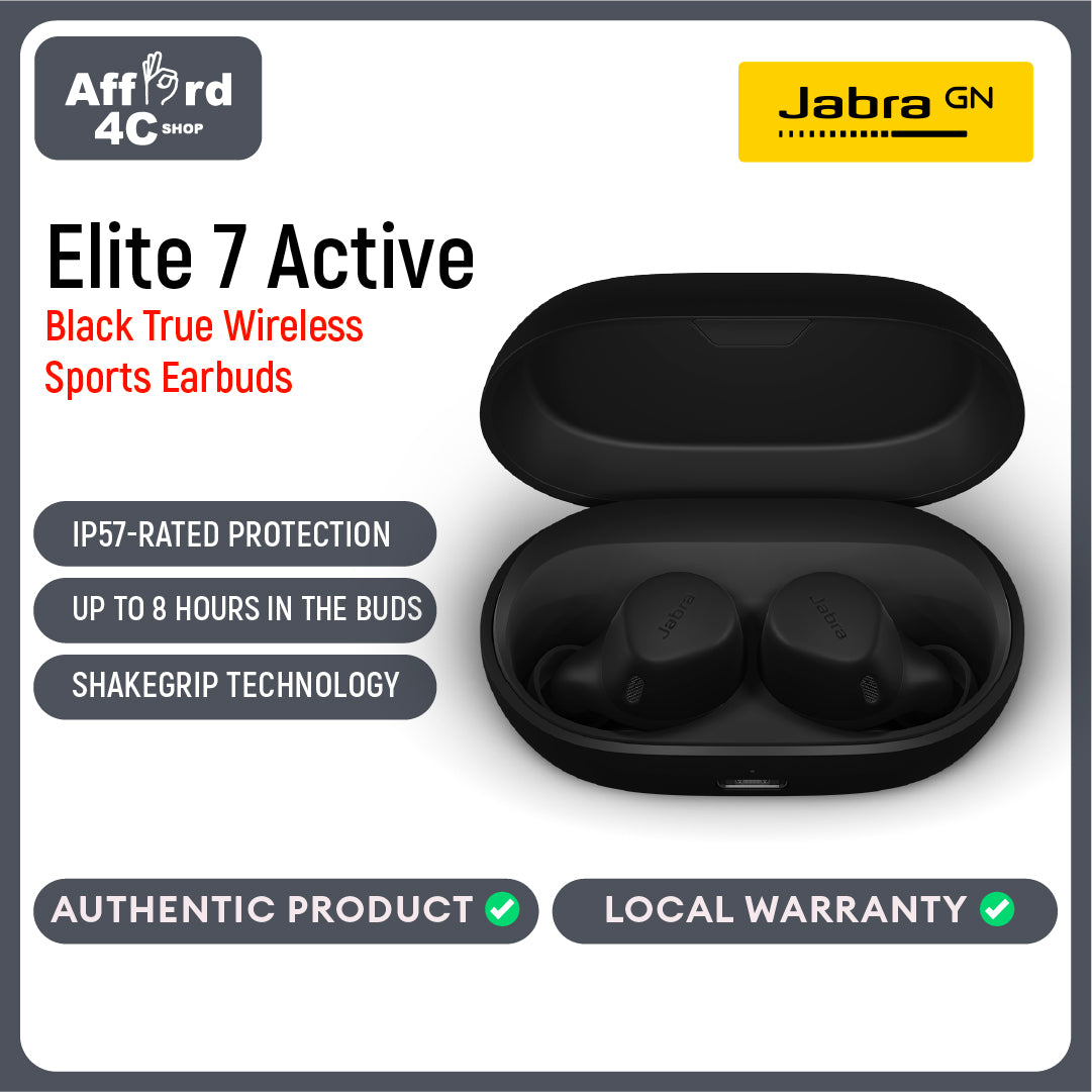 Jabra Elite 7 Active-True Wireless Sports Ear Buds with Adjustable Active Noise Cancellation